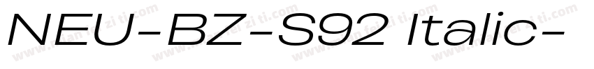 NEU-BZ-S92 Italic字体转换